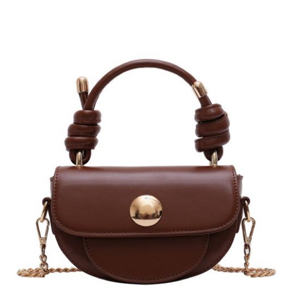 Elegant Brown Leather Handbag